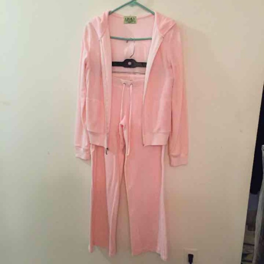 Vintage Light pink Juicy Couture track suit